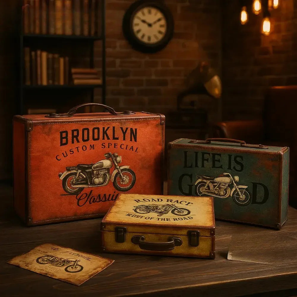 3 Piece Vintage Luggage Set with Classic Design