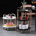 3 Tier Rotating Cart with Wheels for Home (Random Circle/Square)