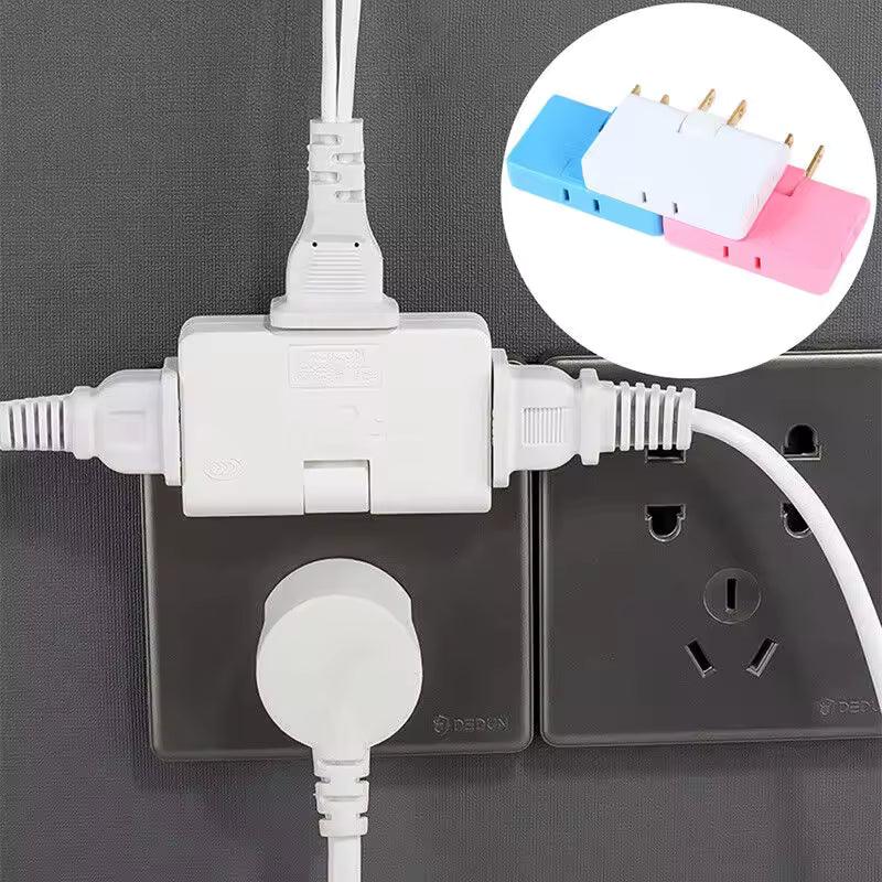3 Way Flat Plug Adapter for Multiple Devices
