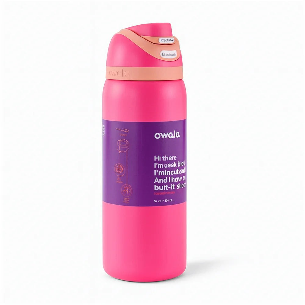 Owala FreeSip® Insulated Stainless Steel Water Bottle – 32oz Dark Pink
