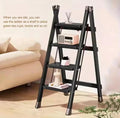 300lbs Foldable Steel Ladder with Shelf