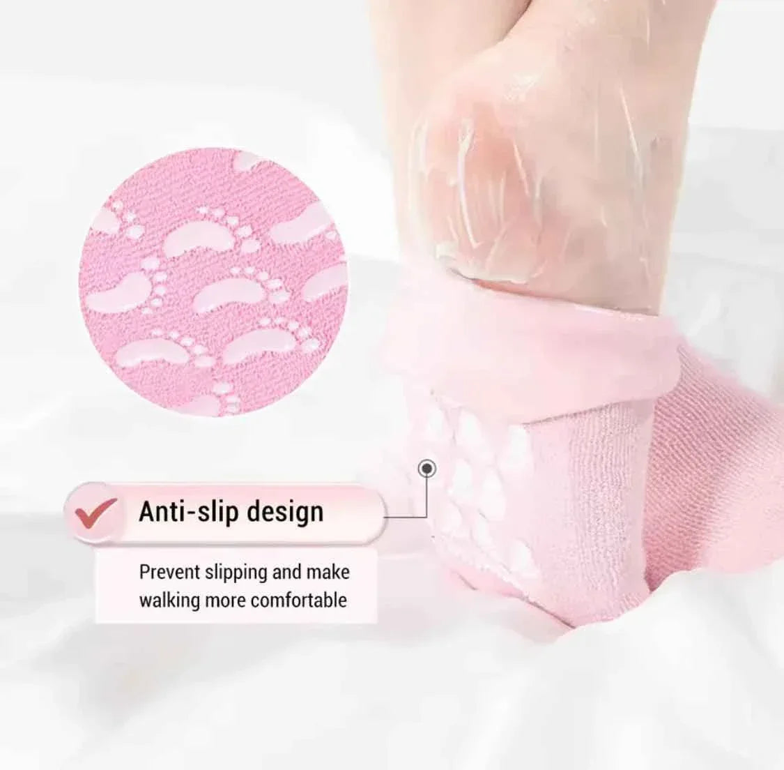 Reusable Heel Moisturizing Socks for Soft and Smooth Feet