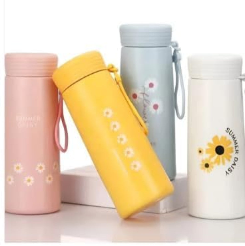 Cute Bee Glass Bottle - Premium 400ml Travel Flask (each)