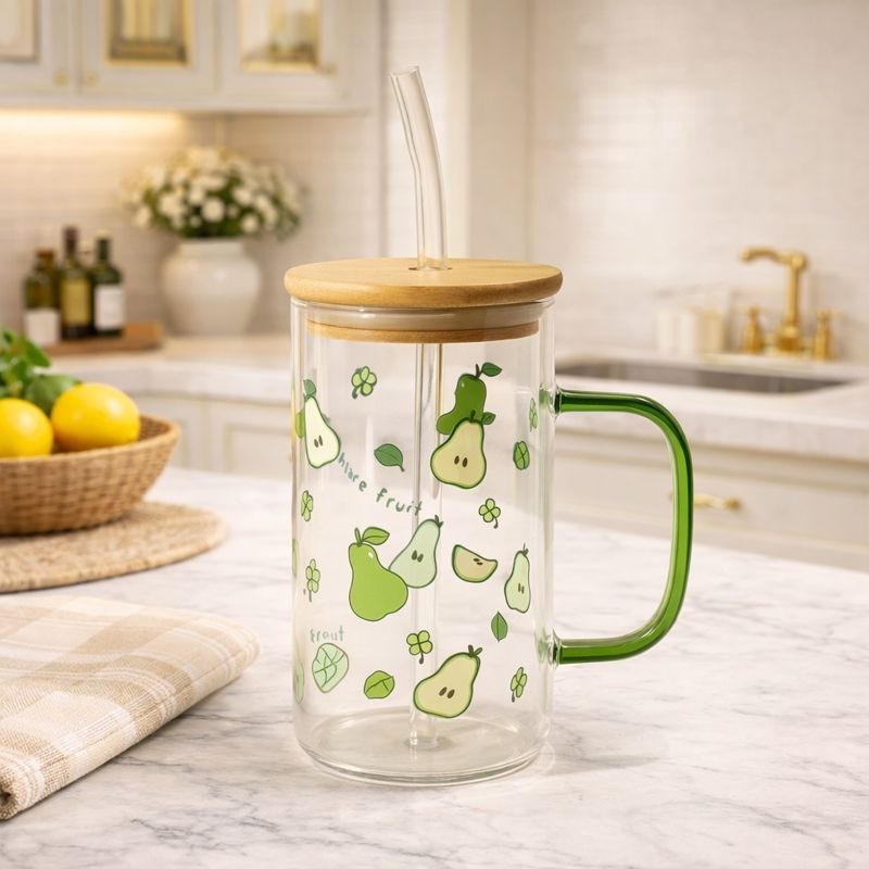 Transparent Glass Mug with Lid – Minimalist Clarity