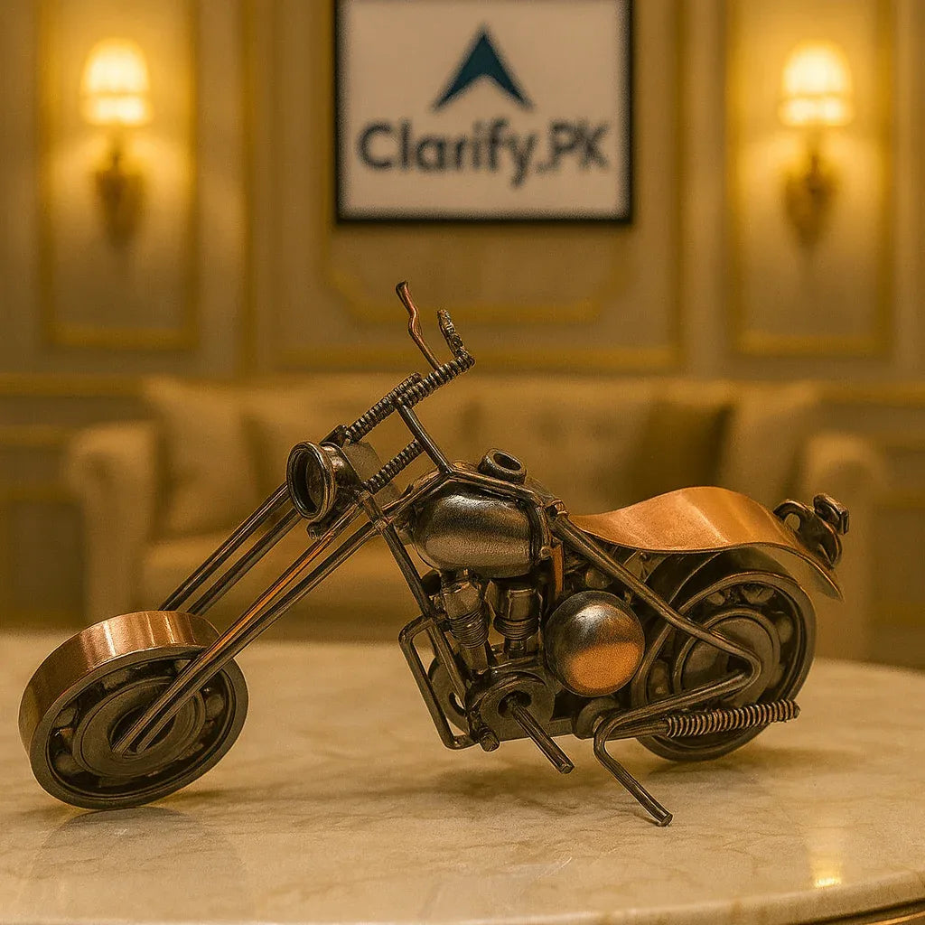 Premium Metal Bike Showpiece – Artistic Home Décor