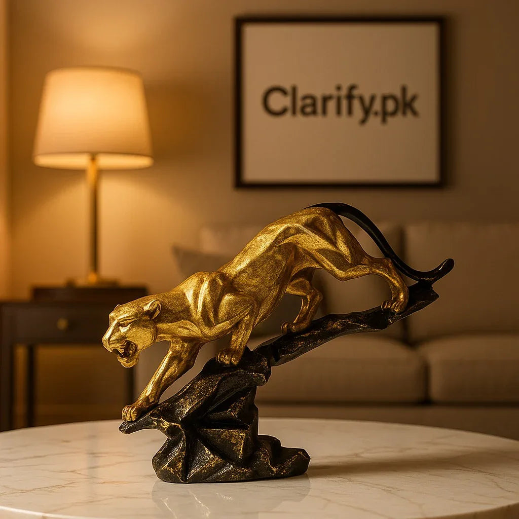 Luxury Panther Table Sculpture – Modern Home Decor (Medium Size)