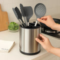 360 Rotating Kitchen Utensil Holder Stainless Steel