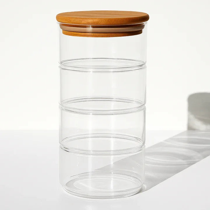 4-Layer Glass Food Container – Airtight Lunch & Storage