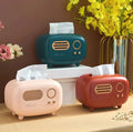 Radio Model Tissue Box Holder – Retro Home & Desktop Organizer (Random color)