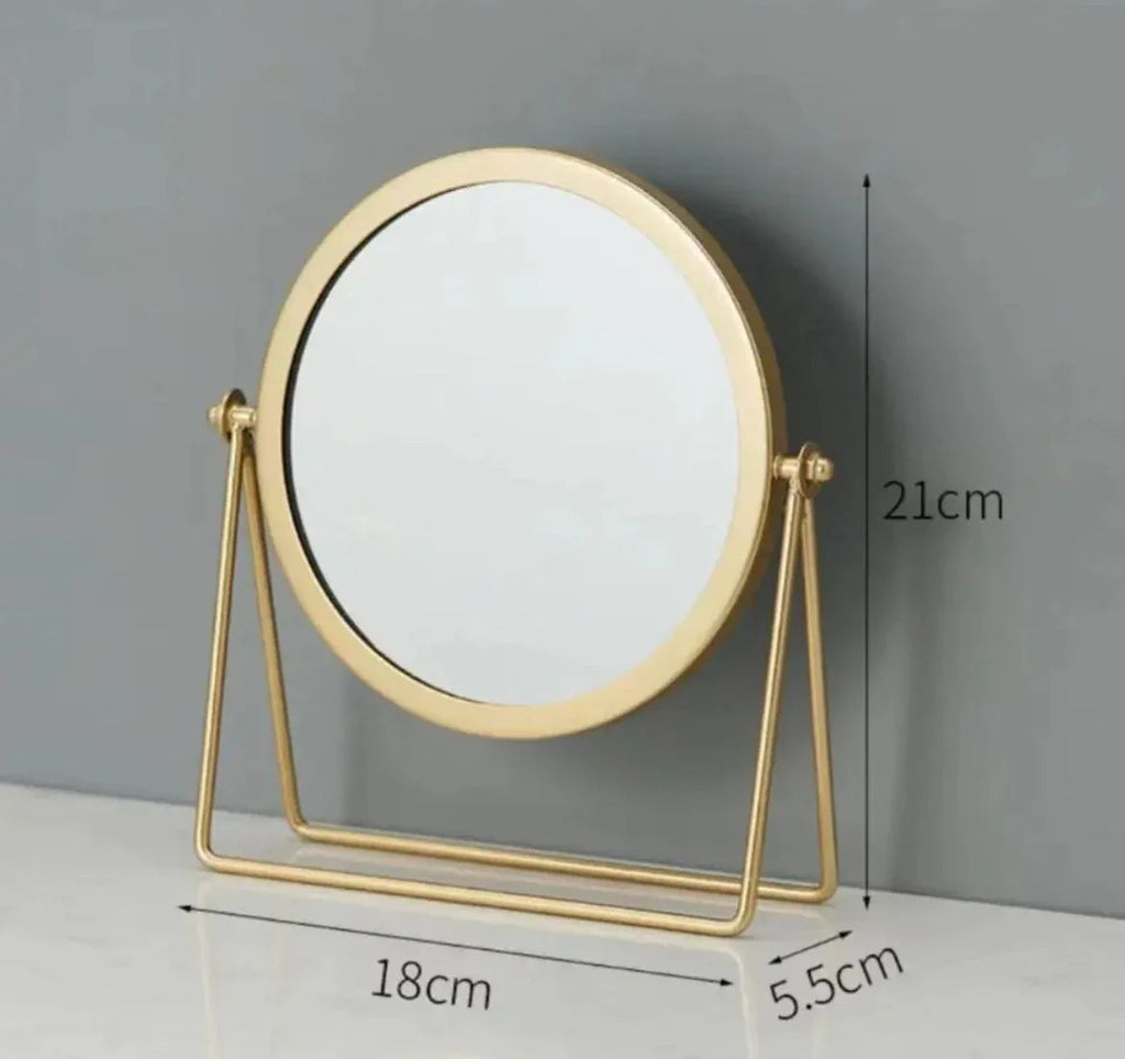 Luxury Golden Metal Mirror – Elegant Home Décor