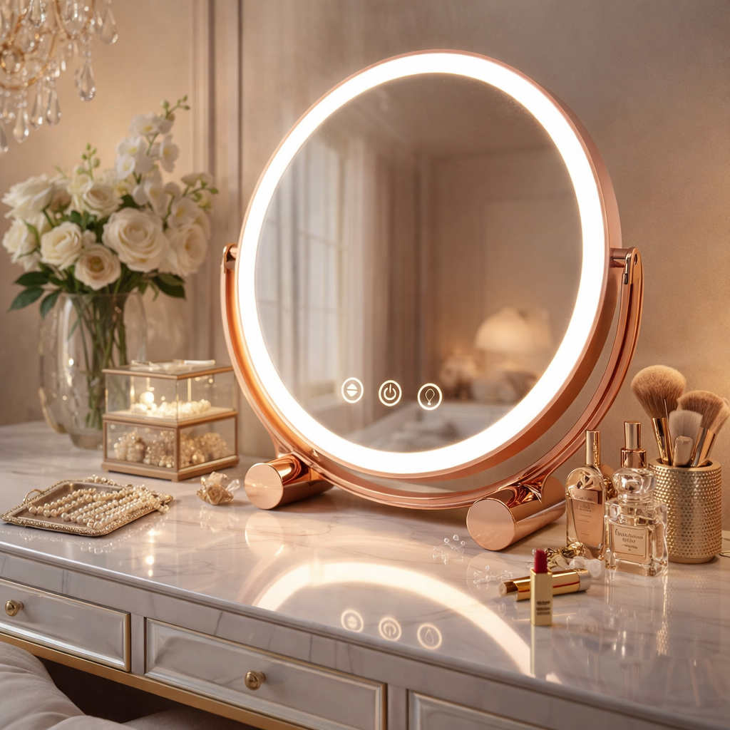 Premium LED Desktop Makeup Studio Mirror