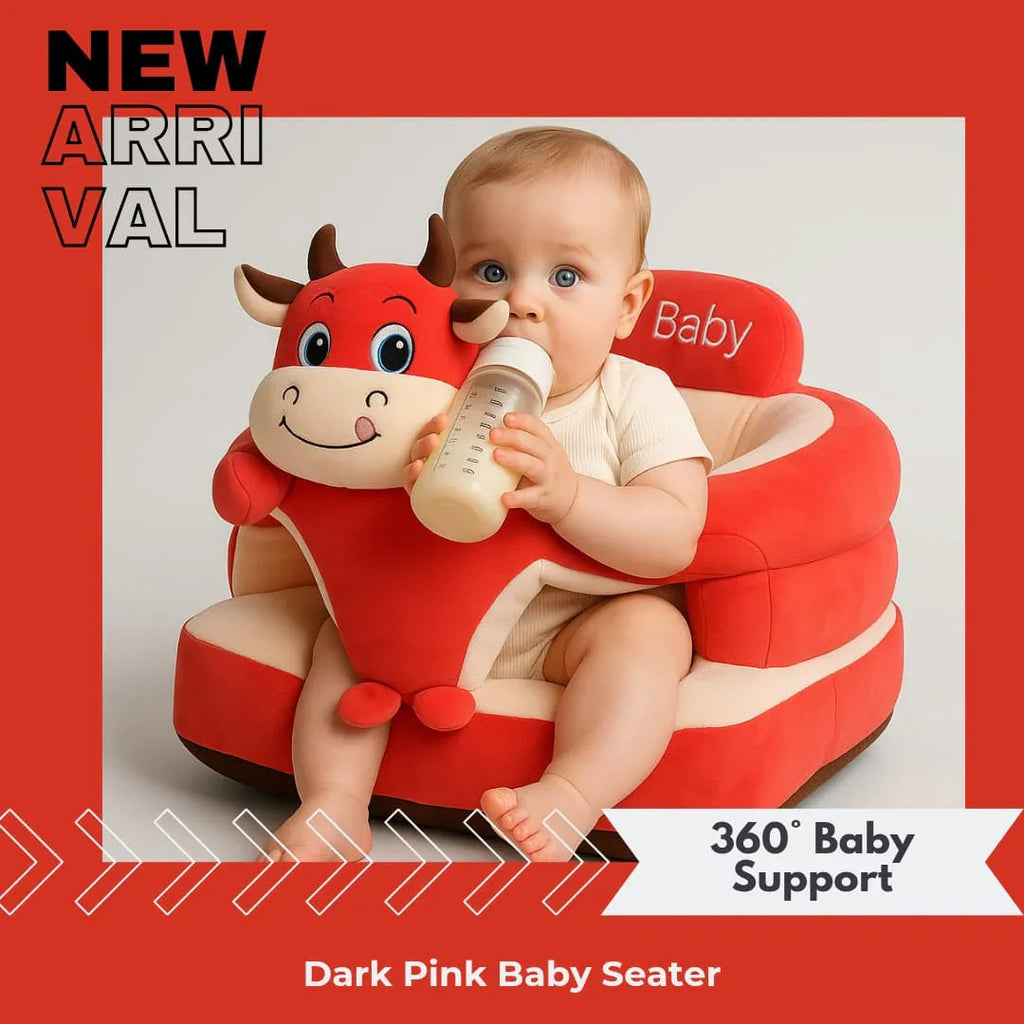 Premium 360° Baby Support Soft Sofa Seat – Red Bull