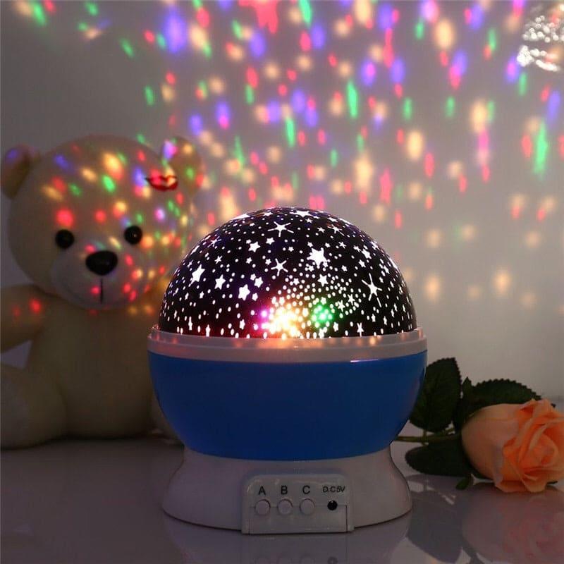 3D Night Light Projector with Colorful Star & Moon Patterns