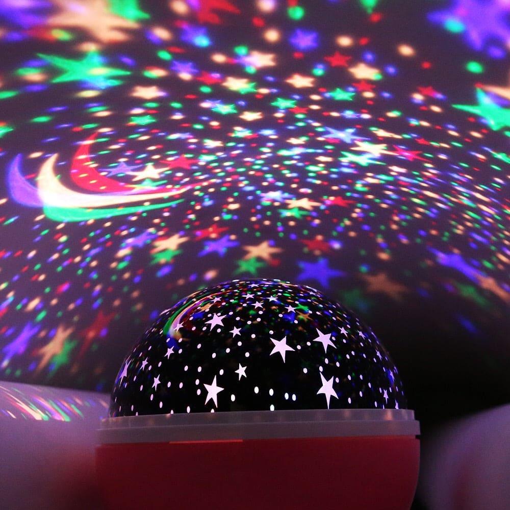 3D Night Light Projector with Colorful Star & Moon Patterns