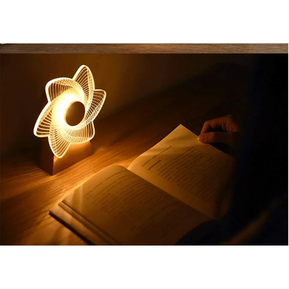 3D Windmill Night Light Lamp - Unique LED Decor