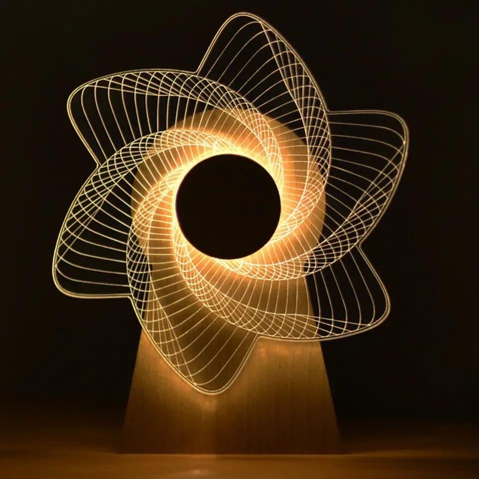 3D Windmill Night Light Lamp - Unique LED Decor