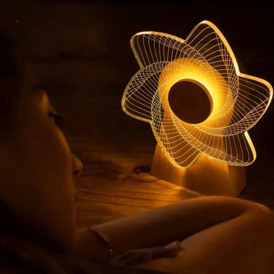 3D Windmill Night Light Lamp - Unique LED Decor