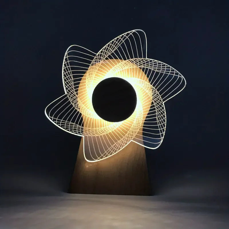 3D Windmill Night Light Lamp - Unique LED Decor
