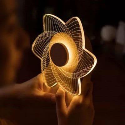 3D Windmill Night Light Lamp - Unique LED Decor