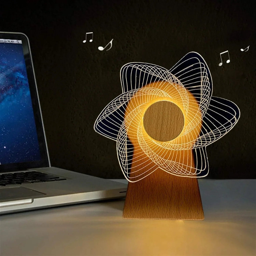 3D Windmill Night Light Lamp - Unique LED Decor