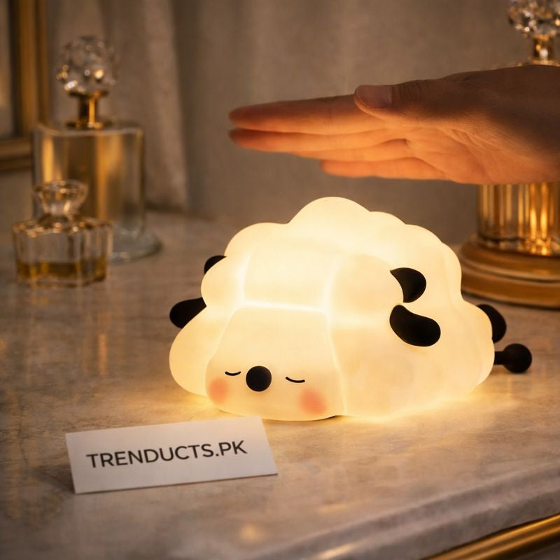 Silicone Sheep Night Lamp - Rechargeable Touch Sensor Bedside Light