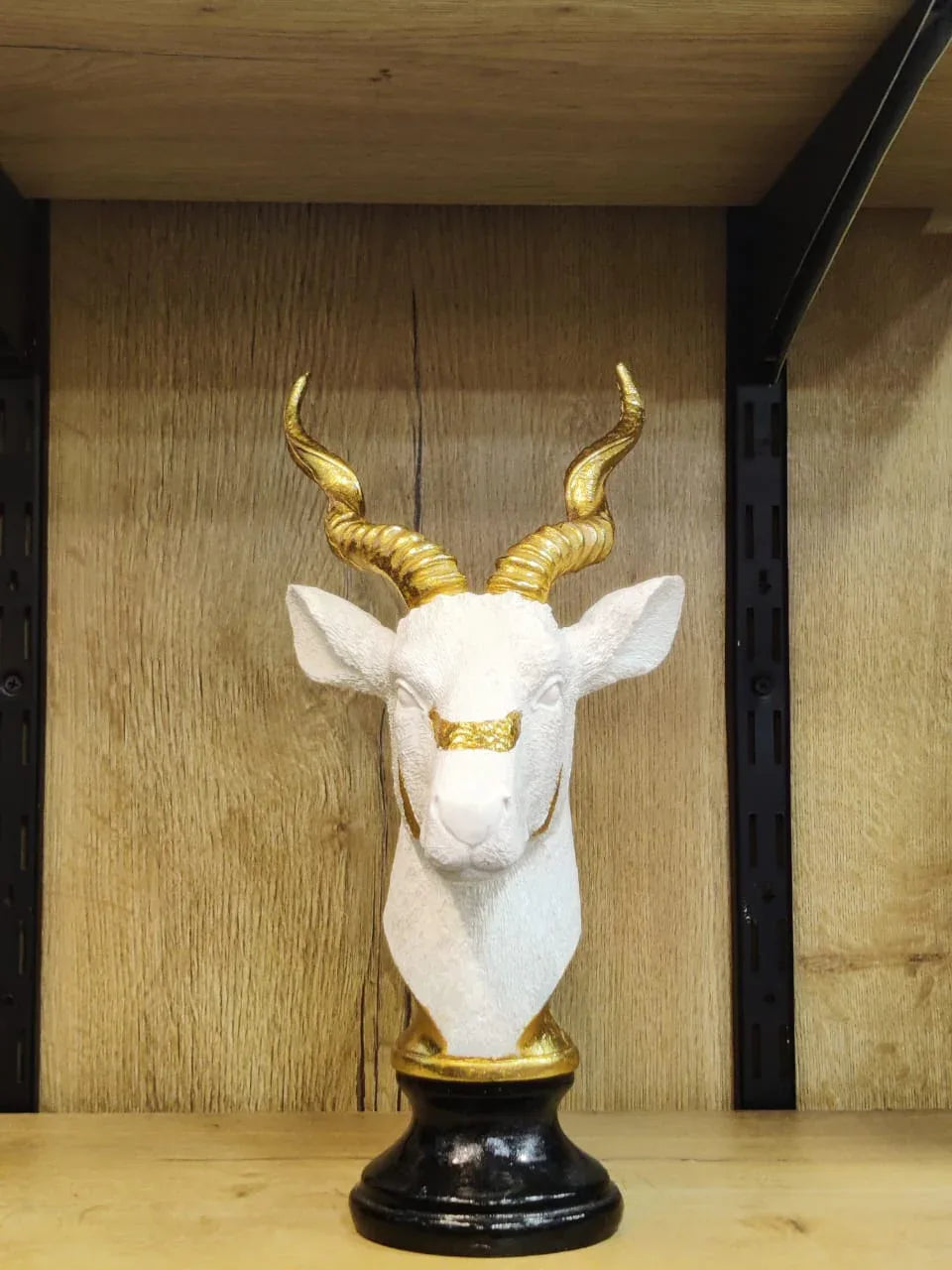 Luxury Gold Markhor Head Decorative Showpiece