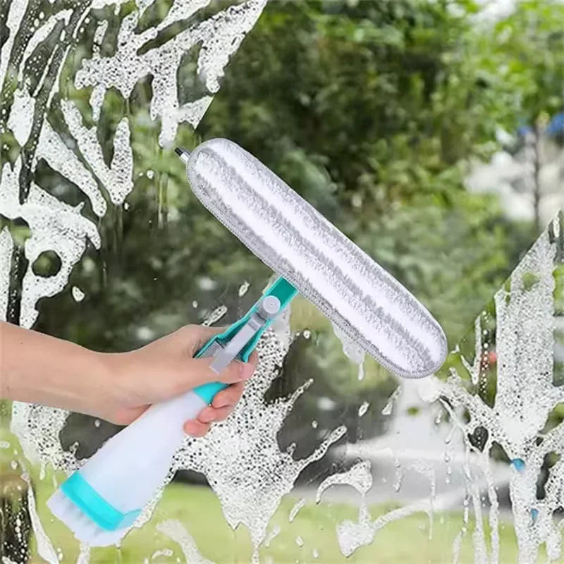 4-in-1 Window Glass Cleaner Tool with Spray Bottle