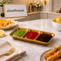 3-Section Dip & Appetizer Serving Tray