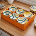 Premium 6 Pcs Ceramic Dessert Bowl Set with Gift Box