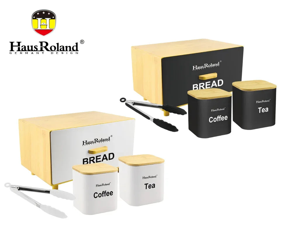 3pcs Bread Box Set with Tong – Kitchen Storage