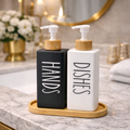Luxury 2-Piece Premium Soap Pump Set with Sustainable Bamboo
