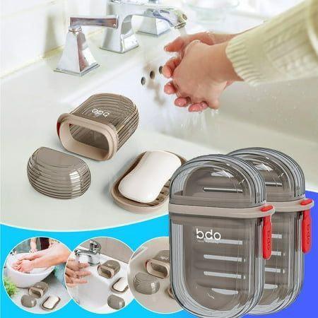 Portable Soap Dish with Drainage - Travel-Friendly Design
