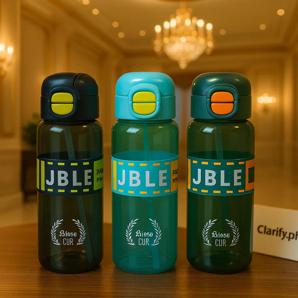 800ml Sports Water Bottle – Flip-Lock Lid & Straw (Random Color)