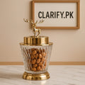 Luxury Deer Glass Candy Jar – Elegant Decorative Storage Container