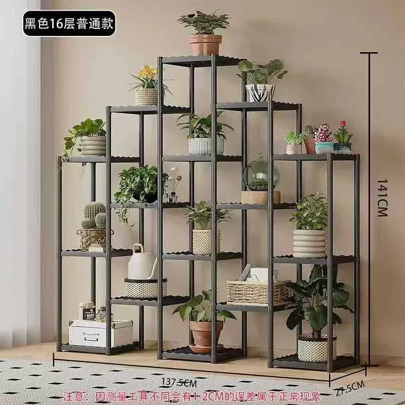 Creative Flower Shelf – Multi-Layer Plastic Plant Stand for Indoor & Outdoor