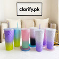 Premium Gradient Diamond Straw Tumbler – 750ml (Random Print)
