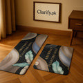 Luxury Abstract Floating Gold 2-Piece Mat Set