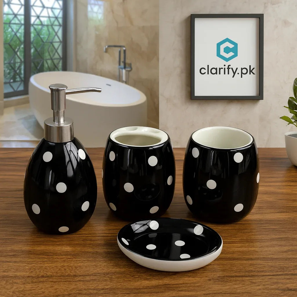 4Pcs Luxury Bath Set – Elegant Bathroom Accessories