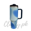 Premium Blue Wave Gradient 40oz Tumbler – 1200ml Water Bottle