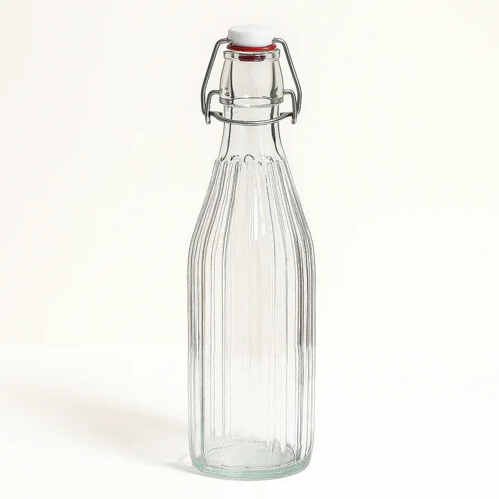 1000ml Clip Glass Bottle – Airtight Storage Bottle