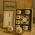 6pcs Cup & Saucer Set – Elegant Tea & Coffee Serving Set