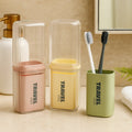 Acrylic Toothbrush Holder Box – Hygienic Bathroom Organizer (Random)