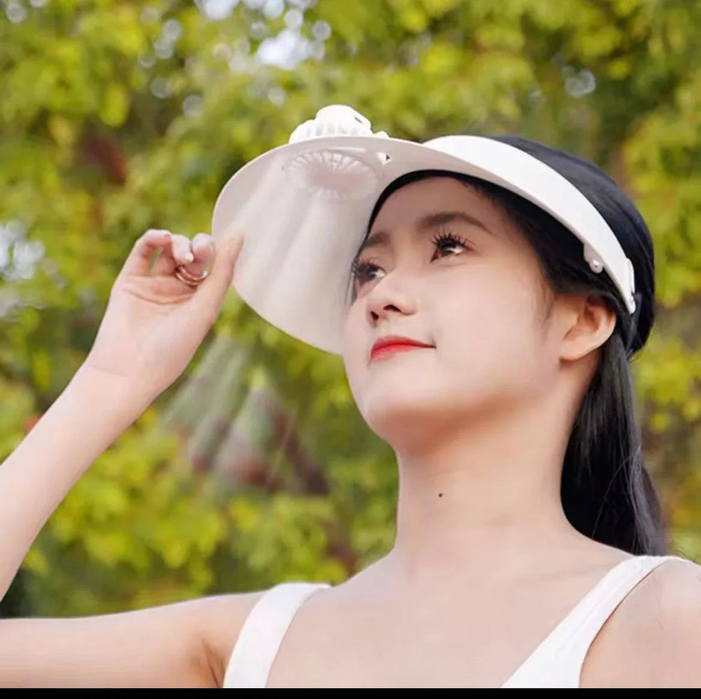 Cooling Fan Sun Hat - Adjustable Temperature Controller and Breathable Design for Sun Protection and Outdoor Activities