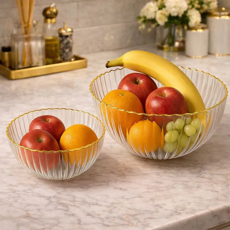 Acrylic Fruit Bowl – Transparent Modern Design