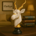 Luxury Gold Markhor Head Decorative Showpiece