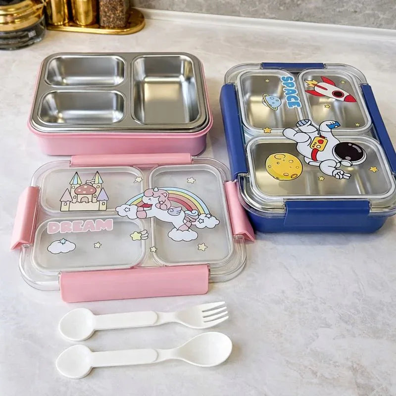 Kids Bento Lunch Box with Stainless Steel Inner