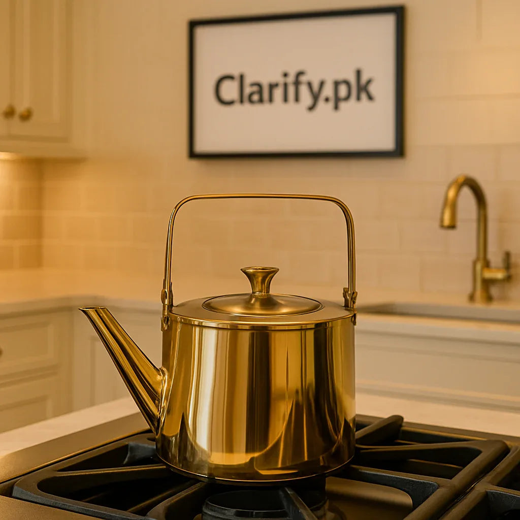Golden Stainless Steel Tea & Water Kettle – Premium Quality