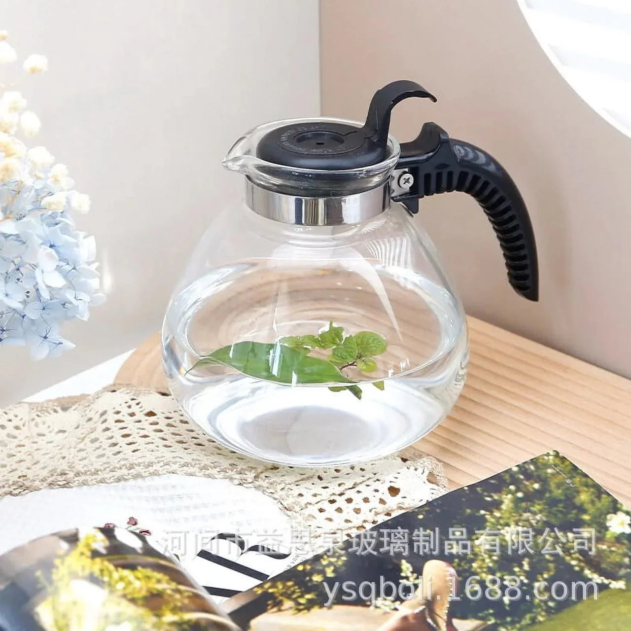 Borosilicate Glass Fireproof Kettle – 1L