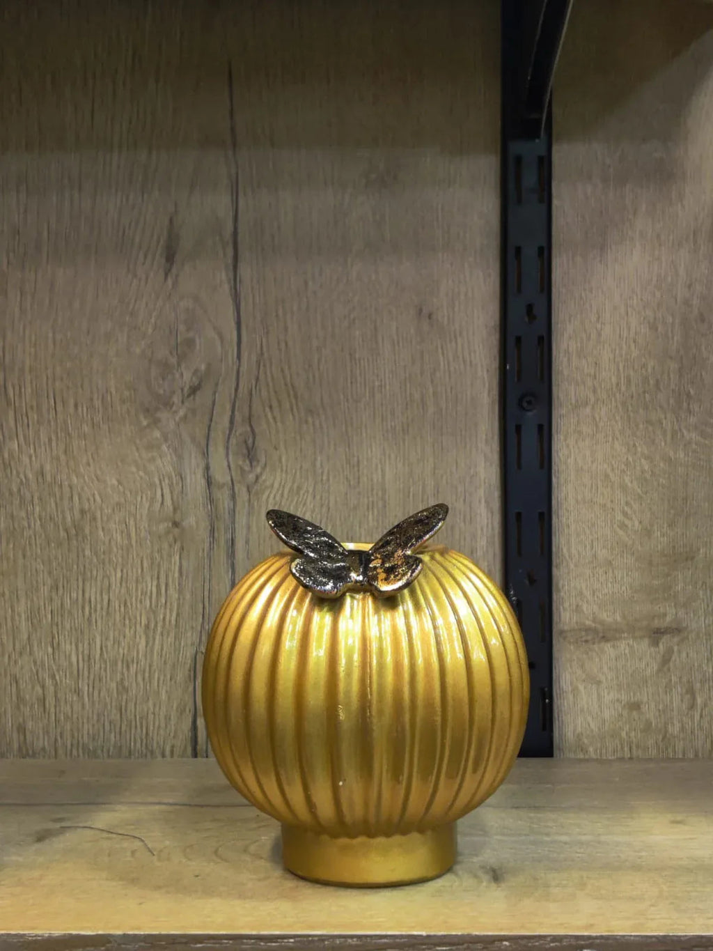 Royal Gold Butterfly Accent Vase – Decorative Piece