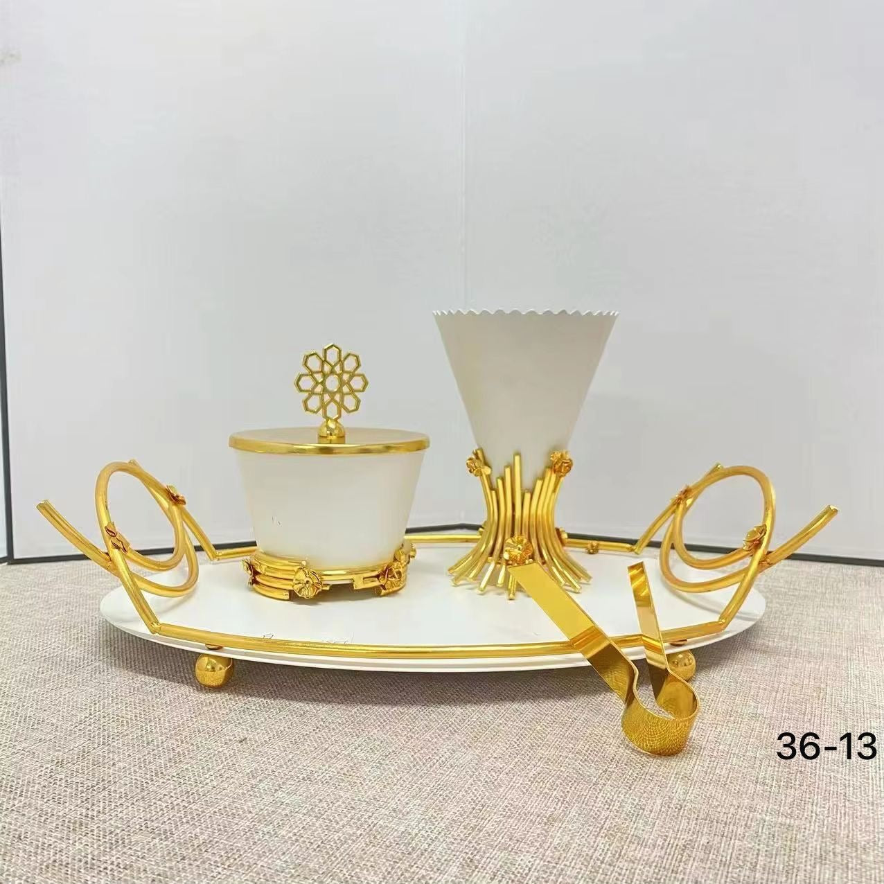 Premium Arabic Metal Incense Burner Set – Luxury Mabkhara Collection